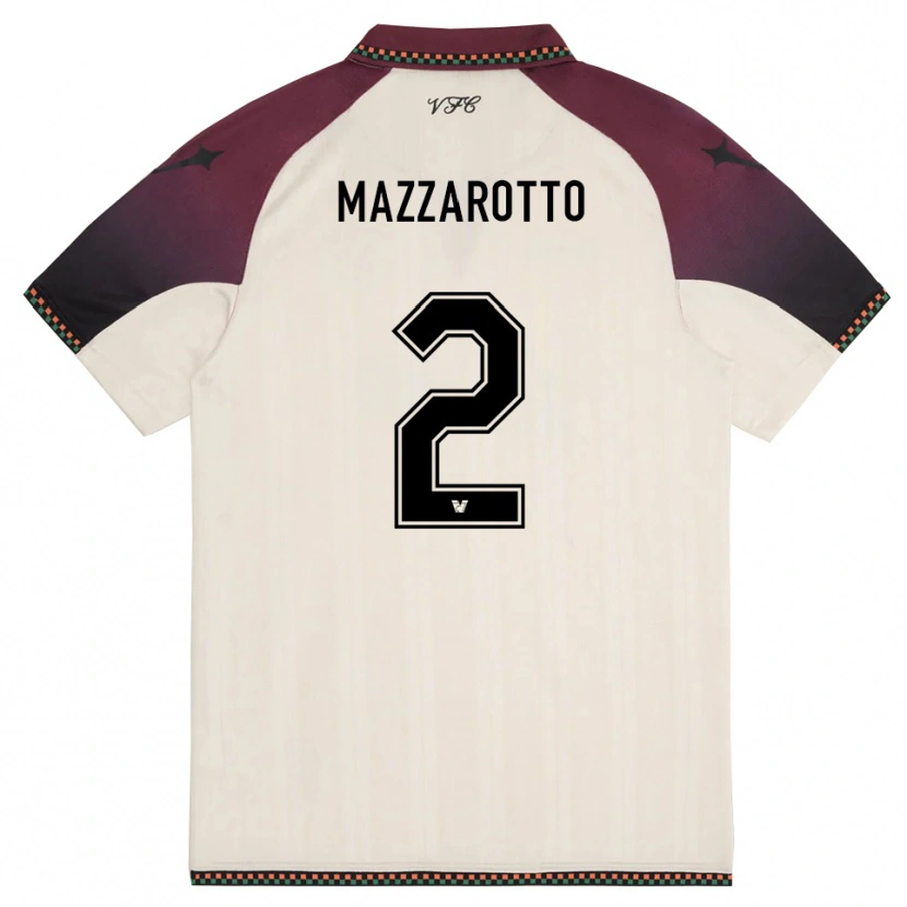 Danxen Women Jacopo Mazzarotto #2 Cream Burgundy Away Jersey 2025/26 T-Shirt