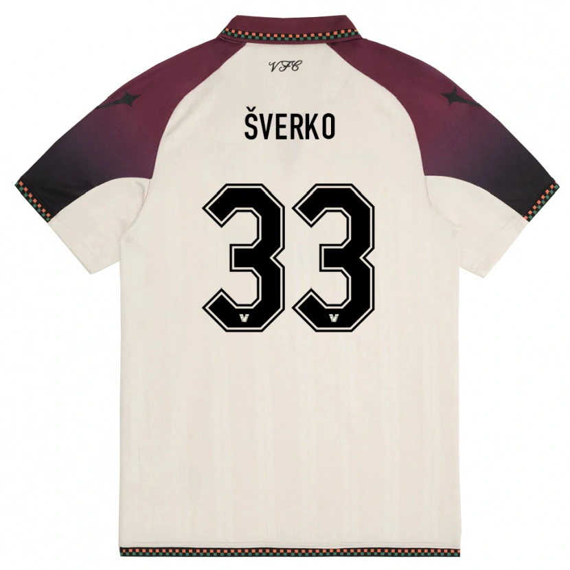 Danxen Women Marin Šverko #33 Cream Burgundy Away Jersey 2025/26 T-Shirt