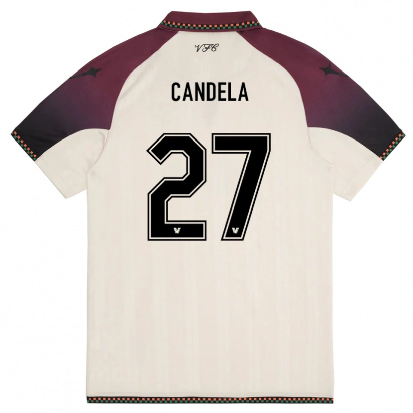 Danxen Women Antonio Candela #27 Cream Burgundy Away Jersey 2025/26 T-Shirt
