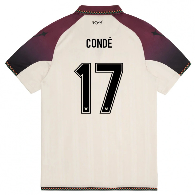 Danxen Women Cheick Condé #17 Cream Burgundy Away Jersey 2025/26 T-Shirt