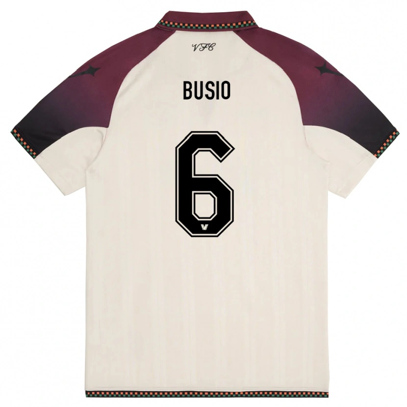 Danxen Women Gianluca Busio #6 Cream Burgundy Away Jersey 2025/26 T-Shirt