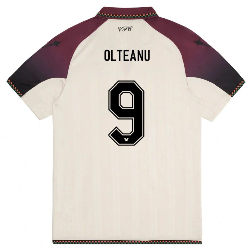 Danxen Women Alberto Olteanu #9 Cream Burgundy Away Jersey 2025/26 T-Shirt