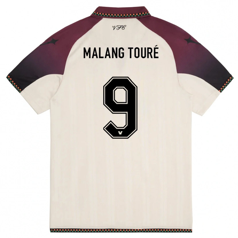 Danxen Women Mohamed Malang Touré #9 Cream Burgundy Away Jersey 2025/26 T-Shirt