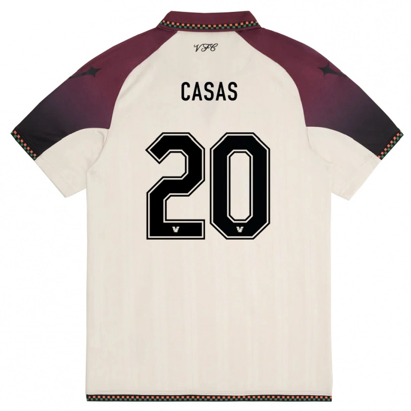 Danxen Women Antonio Casas #20 Cream Burgundy Away Jersey 2025/26 T-Shirt