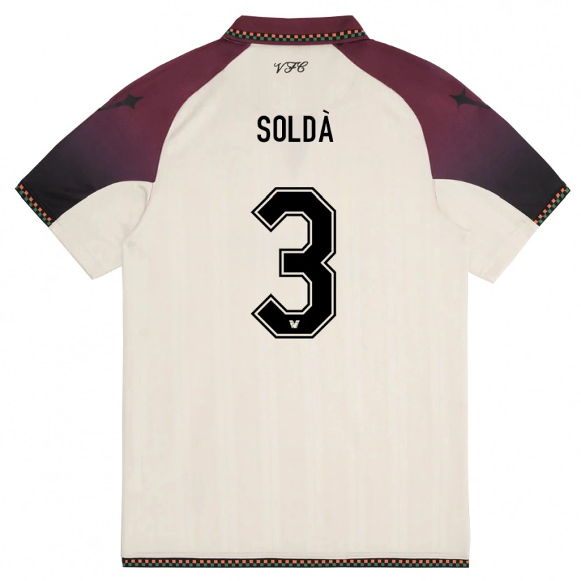 Danxen Women Mohamed Soldà #3 Cream Burgundy Away Jersey 2025/26 T-Shirt