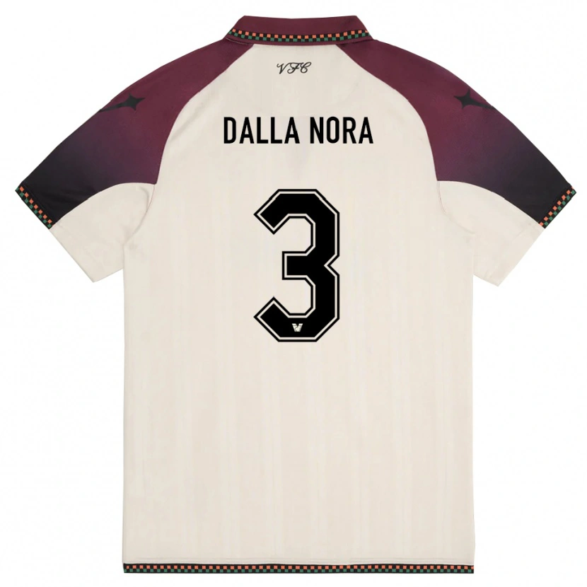 Danxen Women Edoardo Dalla Nora #3 Cream Burgundy Away Jersey 2025/26 T-Shirt