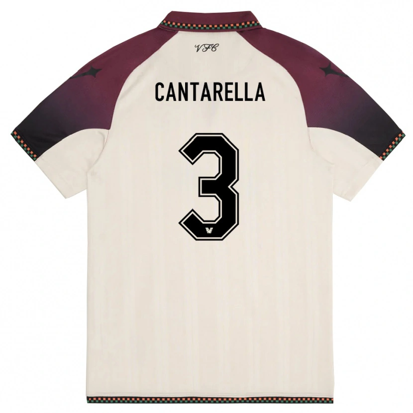 Danxen Women Ilaria Cantarella #3 Cream Burgundy Away Jersey 2025/26 T-Shirt