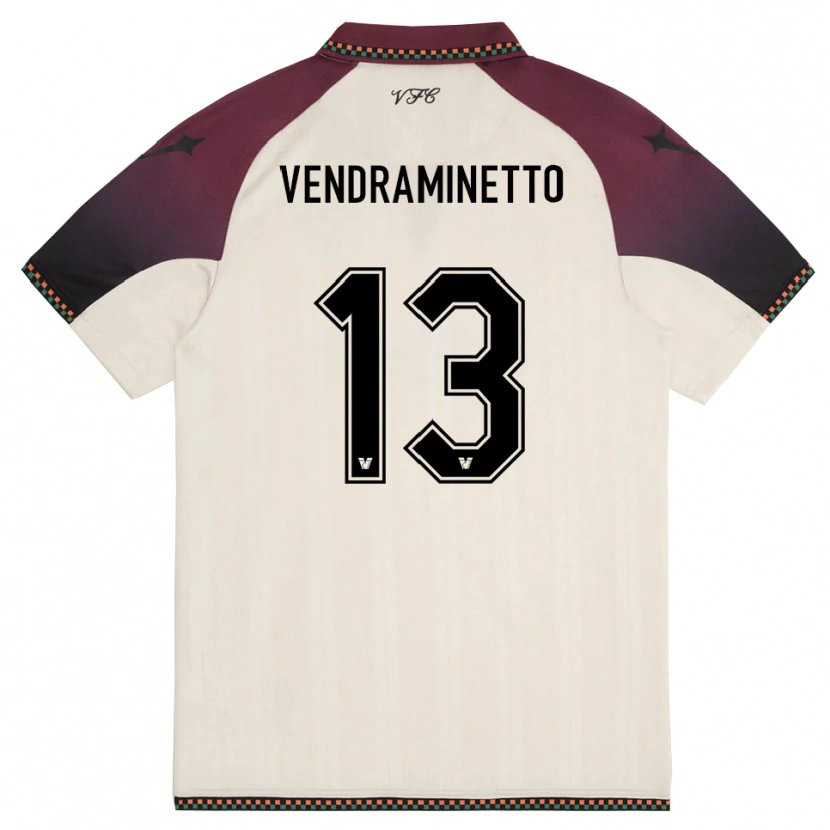 Danxen Women Andrea Vendraminetto #13 Cream Burgundy Away Jersey 2025/26 T-Shirt