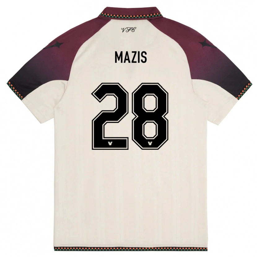 Danxen Women Francesca Mazis #28 Cream Burgundy Away Jersey 2025/26 T-Shirt
