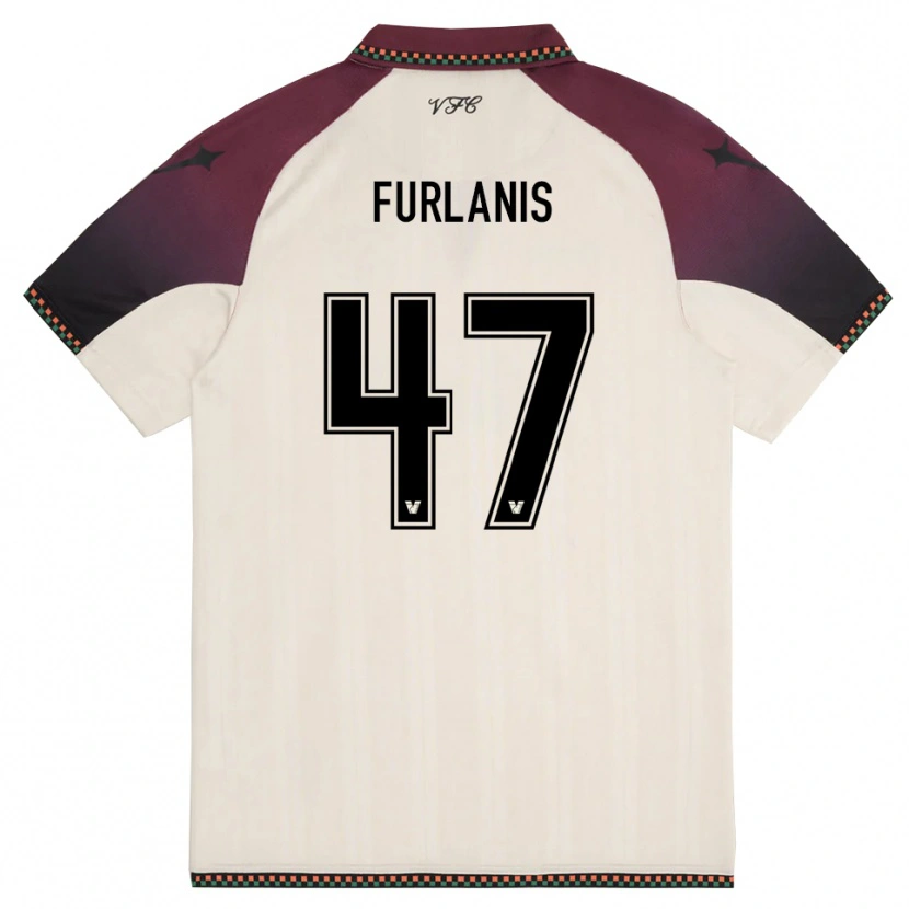 Danxen Women Giorgia Furlanis #47 Cream Burgundy Away Jersey 2025/26 T-Shirt