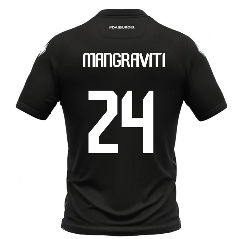 Danxen Women Massimiliano Mangraviti #24 Black White Away Jersey 2025/26 T-Shirt