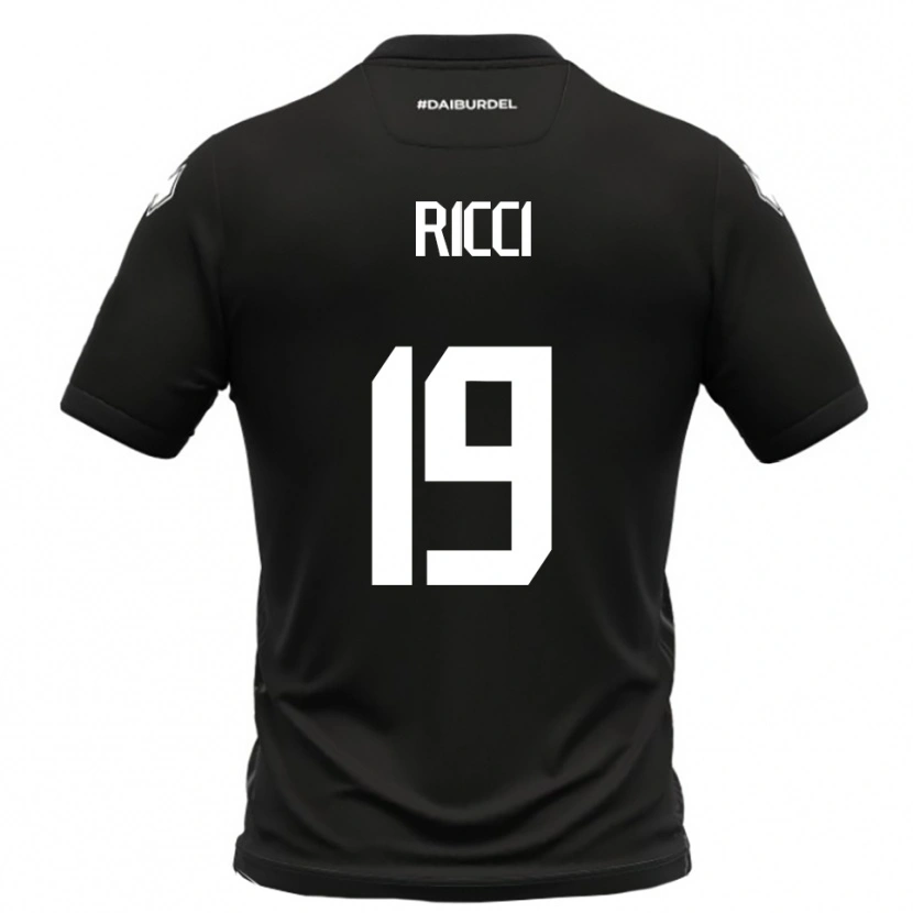 Danxen Women Gabriele Ricci #19 Black White Away Jersey 2025/26 T-Shirt