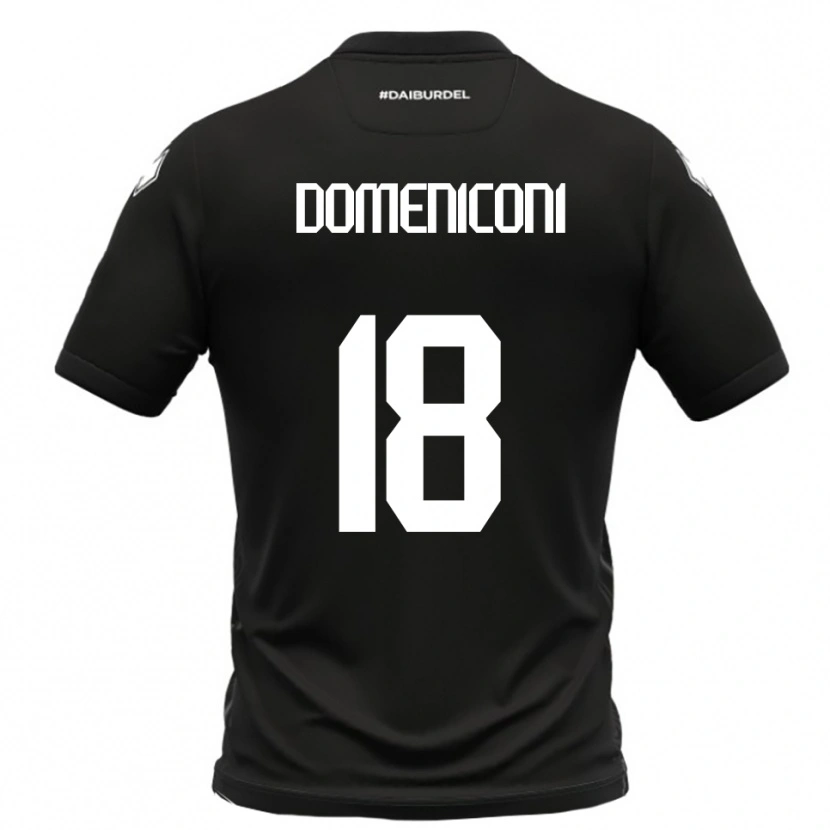 Danxen Women Riccardo Domeniconi #18 Black White Away Jersey 2025/26 T-Shirt