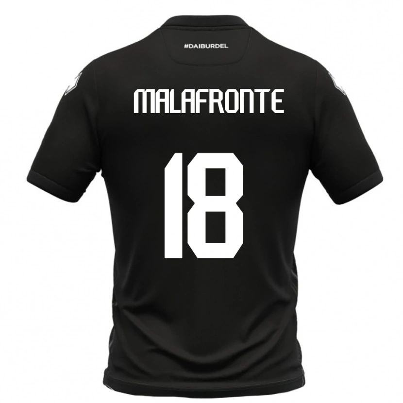 Danxen Women Giovanni Malafronte #18 Black White Away Jersey 2025/26 T-Shirt