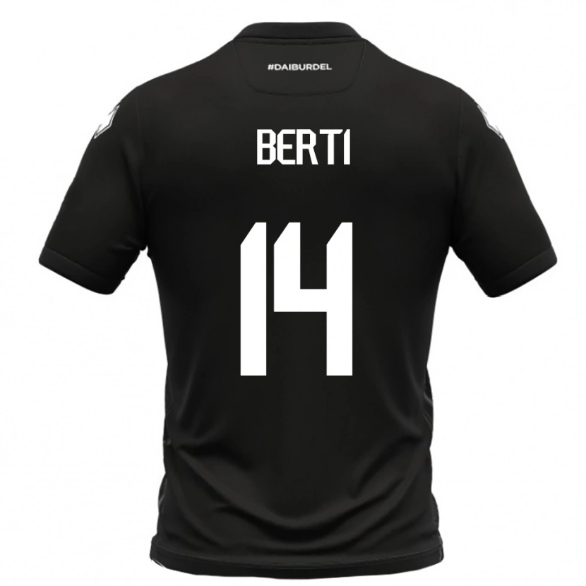 Danxen Women Tommaso Berti #14 Black White Away Jersey 2025/26 T-Shirt