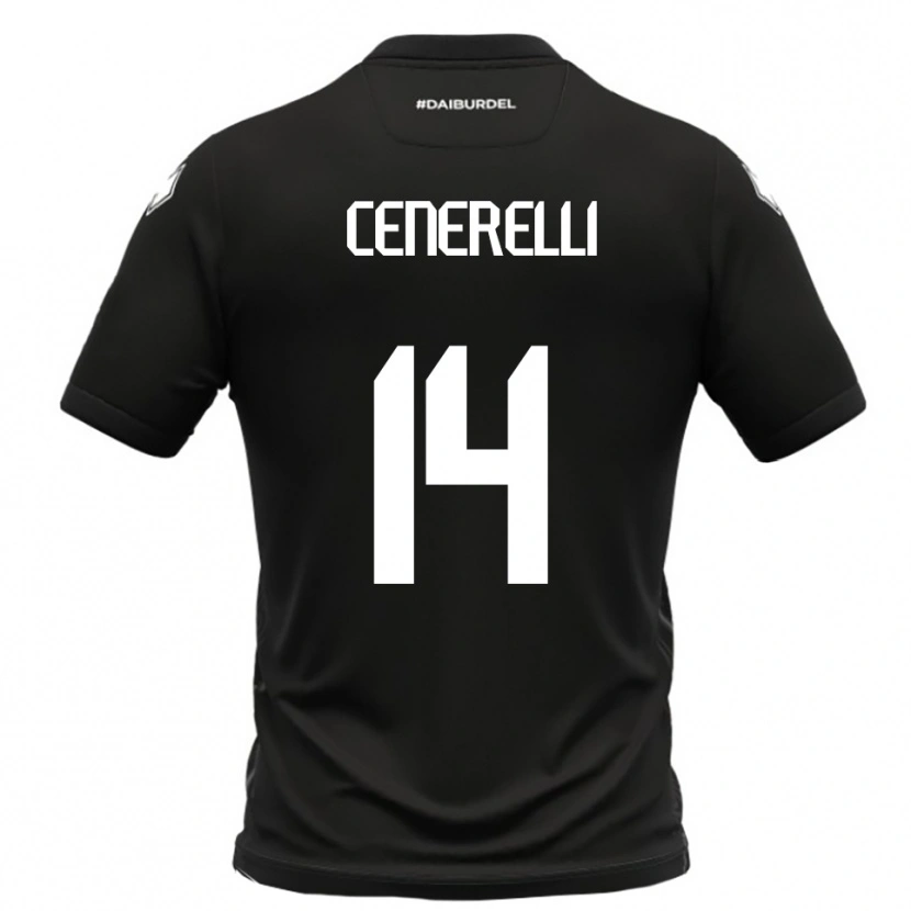 Danxen Women Alessandro Cenerelli #14 Black White Away Jersey 2025/26 T-Shirt