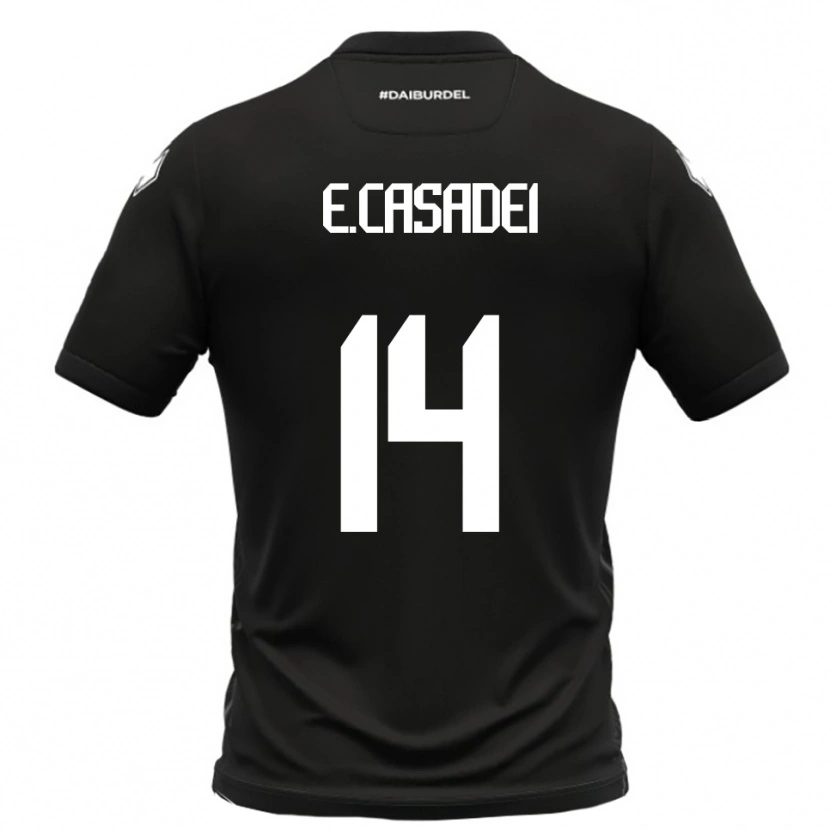 Danxen Women Enea Casadei #14 Black White Away Jersey 2025/26 T-Shirt