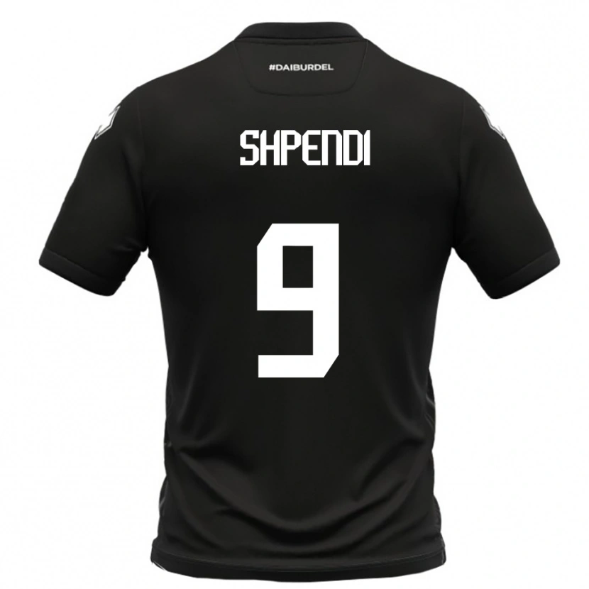 Danxen Women Cristian Shpendi #9 Black White Away Jersey 2025/26 T-Shirt