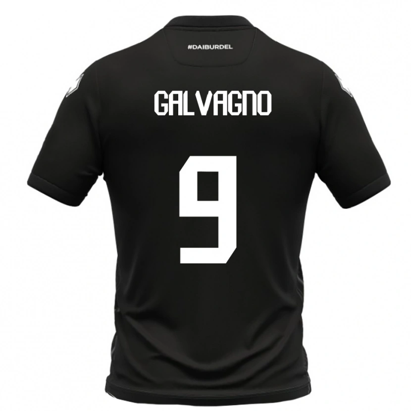 Danxen Women Filippo Galvagno #9 Black White Away Jersey 2025/26 T-Shirt