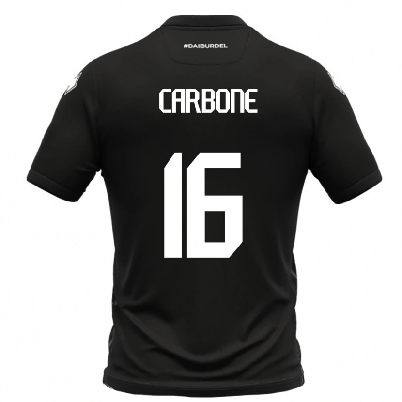 Danxen Women Andrea Carbone #16 Black White Away Jersey 2025/26 T-Shirt