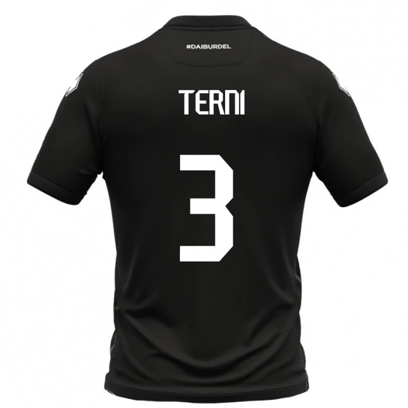 Danxen Women Filippo Terni #3 Black White Away Jersey 2025/26 T-Shirt