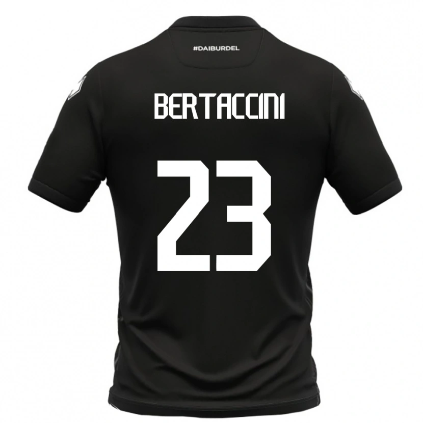 Danxen Women Filippo Bertaccini #23 Black White Away Jersey 2025/26 T-Shirt