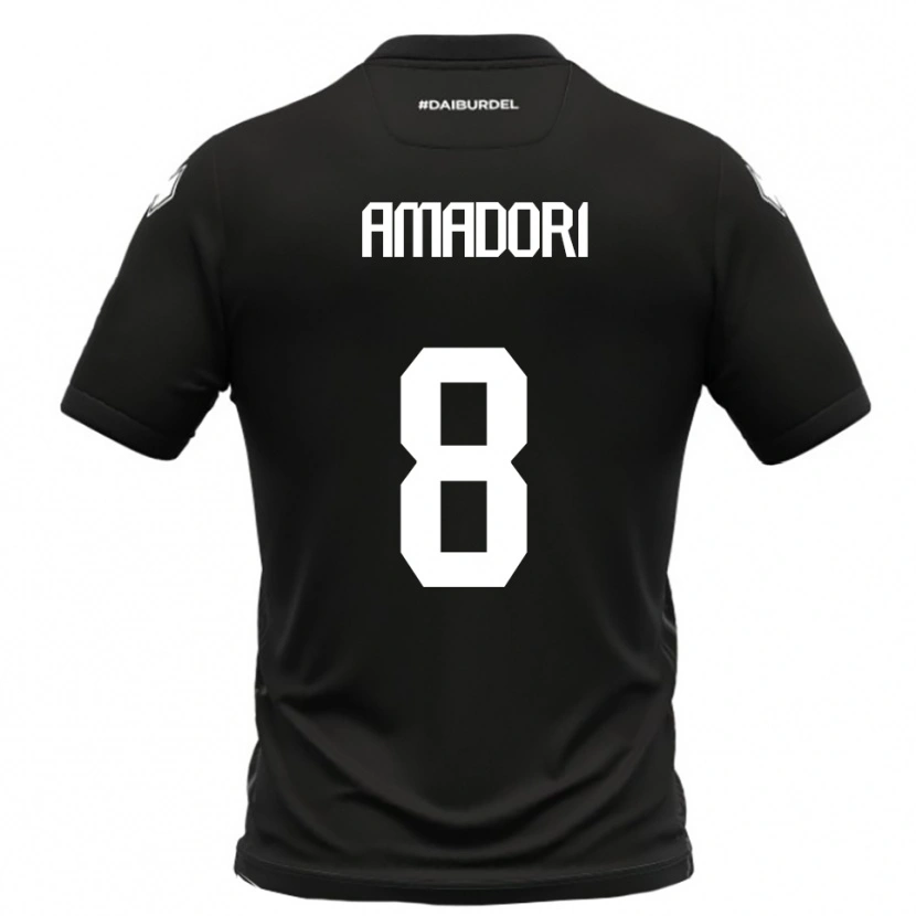 Danxen Women Emilio Amadori #8 Black White Away Jersey 2025/26 T-Shirt