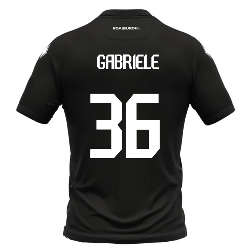 Danxen Women Tommaso Gabriele #36 Black White Away Jersey 2025/26 T-Shirt