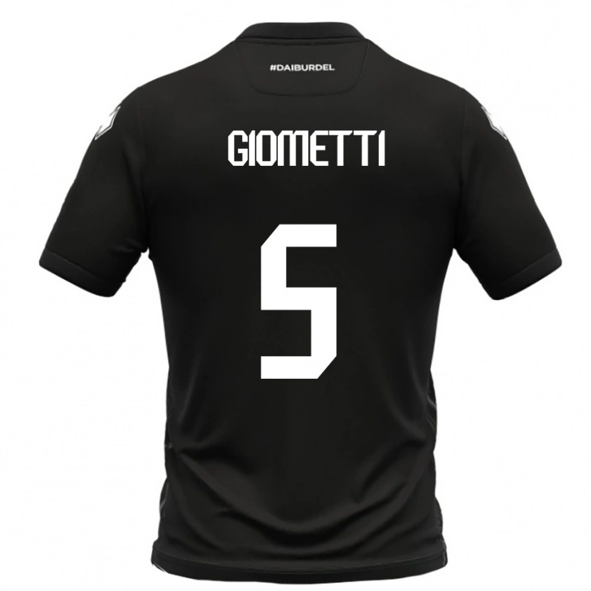 Danxen Women Edoardo Giometti #5 Black White Away Jersey 2025/26 T-Shirt