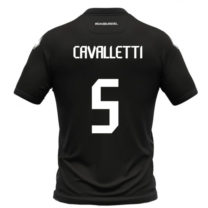 Danxen Women Pietro Cavalletti #5 Black White Away Jersey 2025/26 T-Shirt