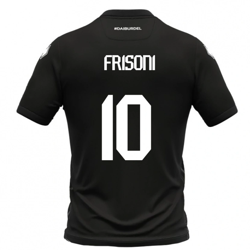 Danxen Women Riccardo Frisoni #10 Black White Away Jersey 2025/26 T-Shirt
