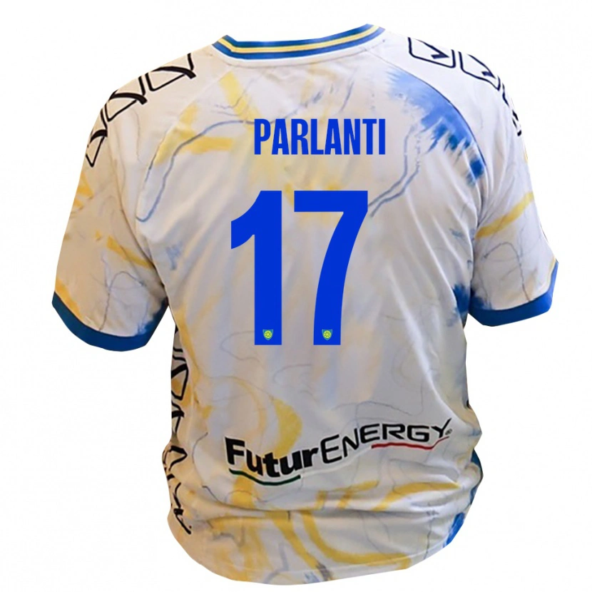 Danxen Women Gabriele Parlanti #17 White Yellow Blue Away Jersey 2025/26 T-Shirt