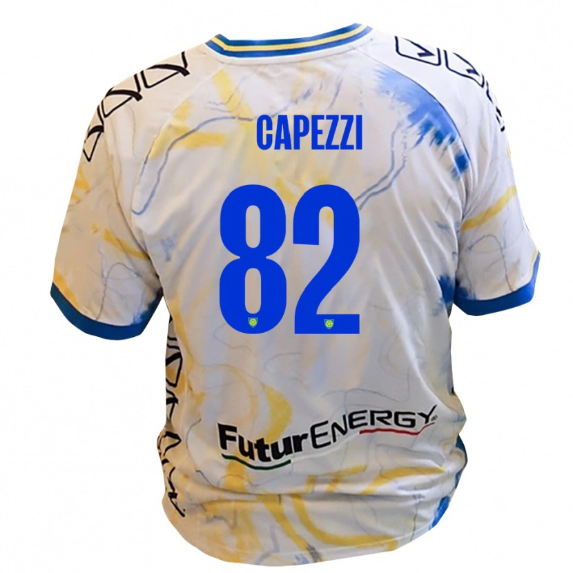 Danxen Women Leonardo Capezzi #82 White Yellow Blue Away Jersey 2025/26 T-Shirt