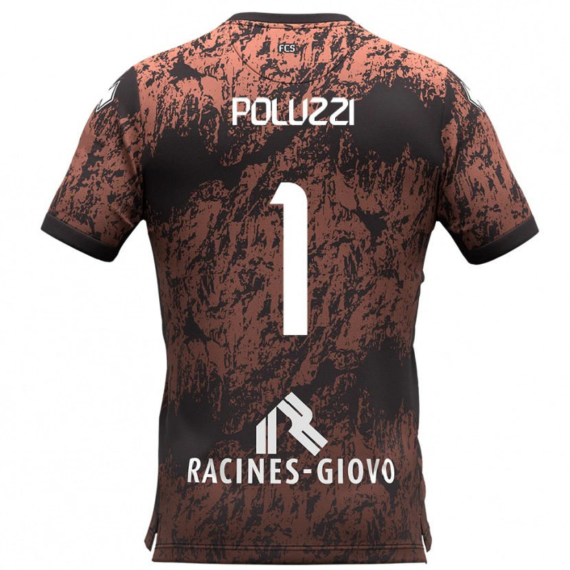 Danxen Women Giacomo Poluzzi #1 Brown Black Away Jersey 2025/26 T-Shirt