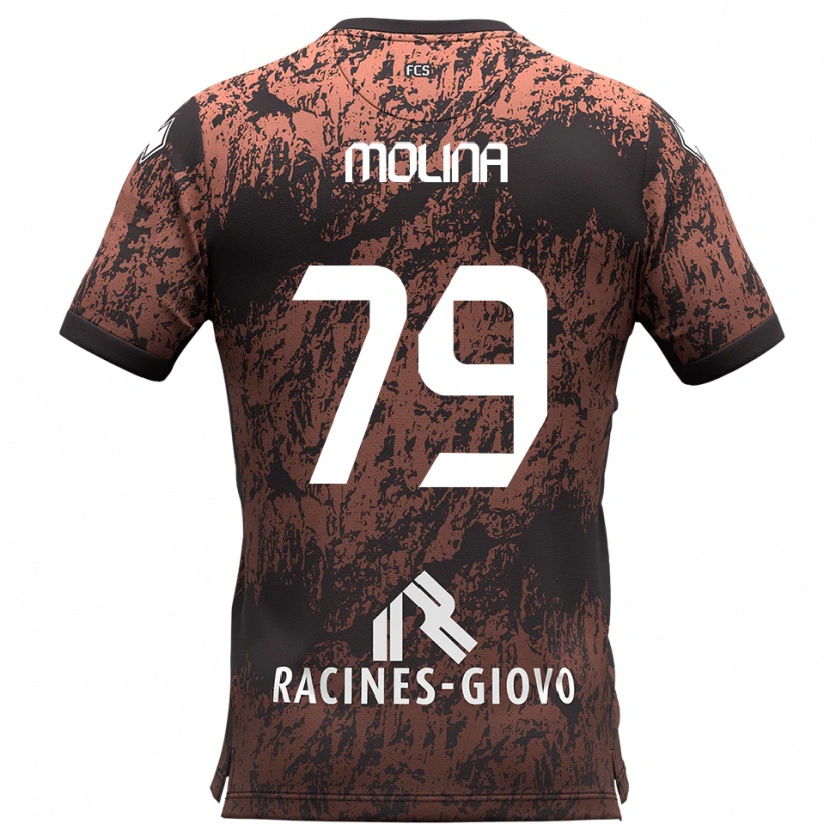 Danxen Women Salvatore Molina #79 Brown Black Away Jersey 2025/26 T-Shirt
