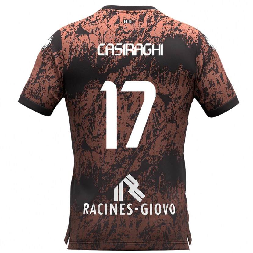 Danxen Women Daniele Casiraghi #17 Brown Black Away Jersey 2025/26 T-Shirt