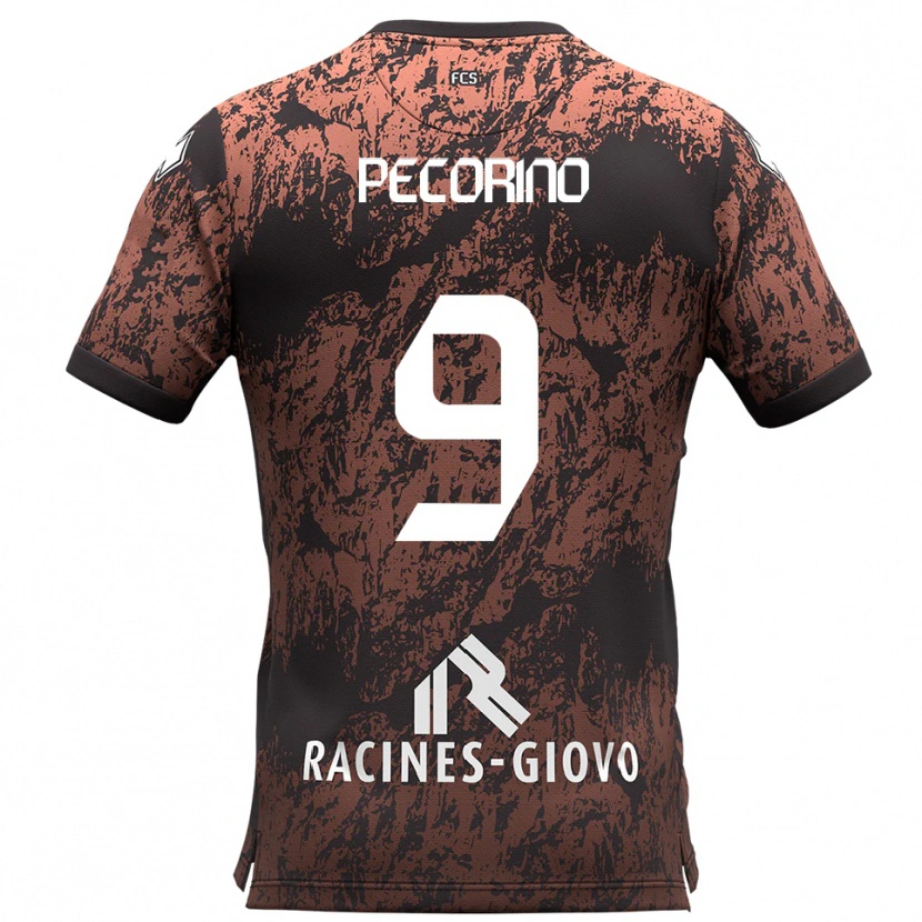 Danxen Women Emanuele Pecorino #9 Brown Black Away Jersey 2025/26 T-Shirt