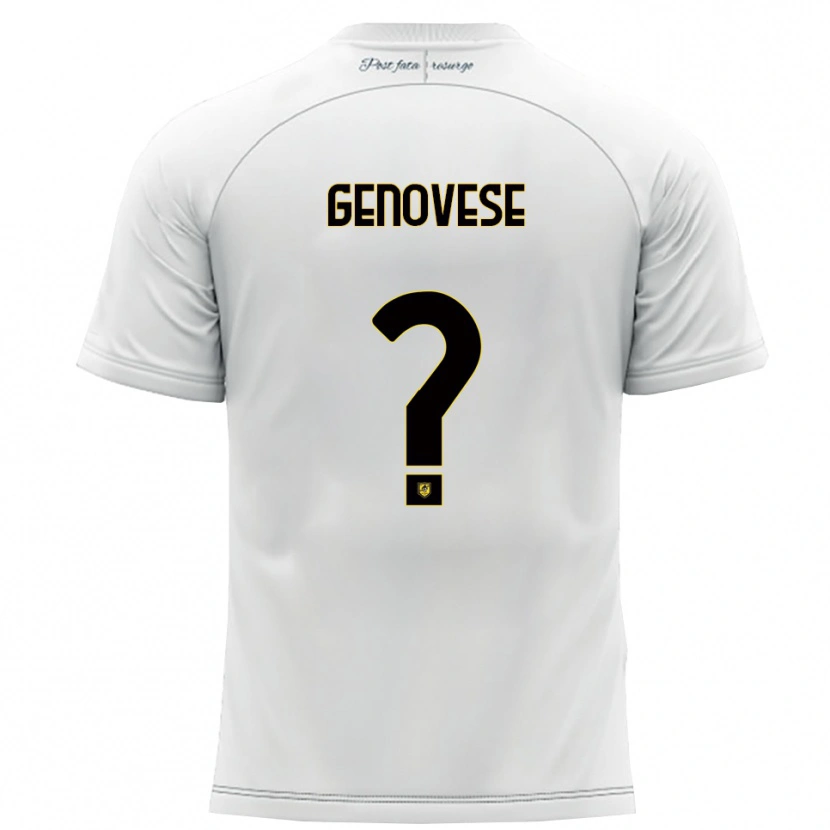 Danxen Women Mattia Genovese #0 White Yellow Away Jersey 2025/26 T-Shirt