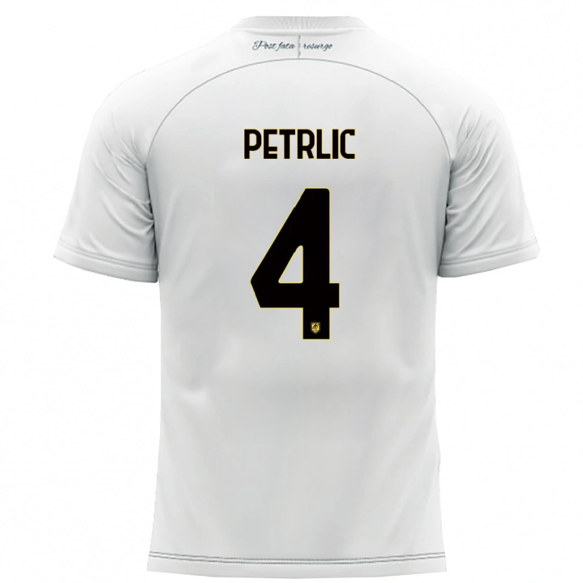 Danxen Women Vincenzo Petrlic #4 White Yellow Away Jersey 2025/26 T-Shirt