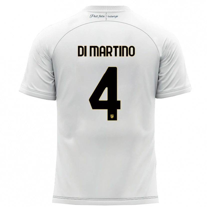 Danxen Women Mattia Di Martino #4 White Yellow Away Jersey 2025/26 T-Shirt