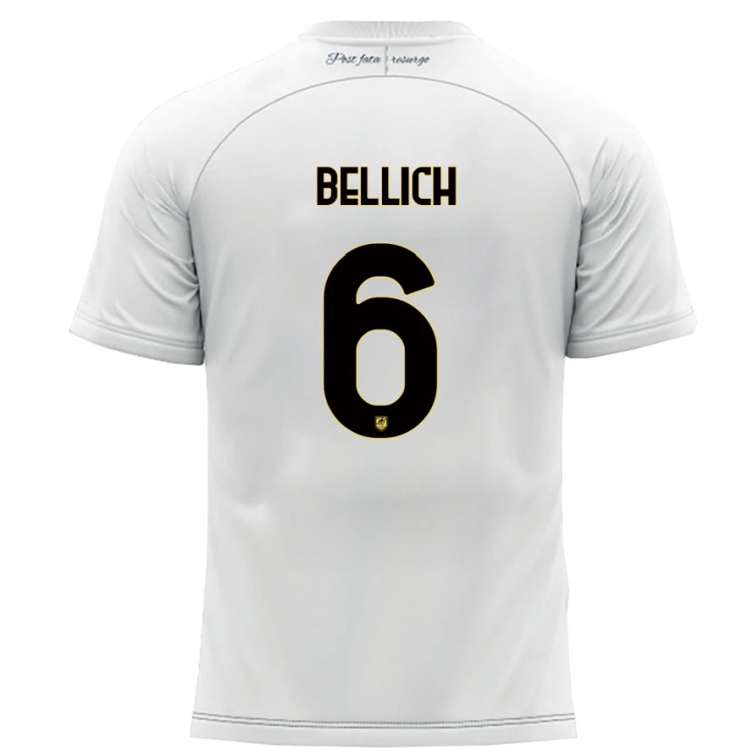 Danxen Women Marco Bellich #6 White Yellow Away Jersey 2025/26 T-Shirt