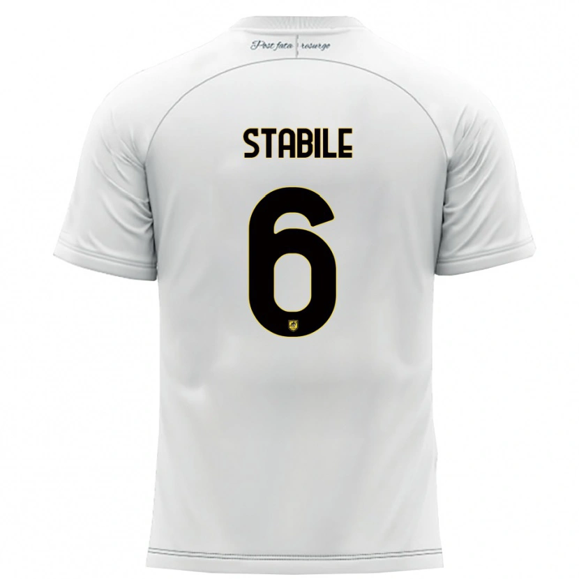 Danxen Women Giacomo Stabile #6 White Yellow Away Jersey 2025/26 T-Shirt