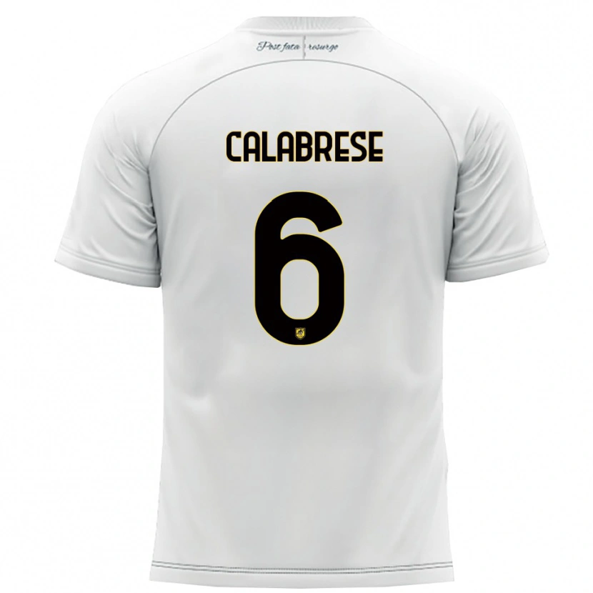 Danxen Women Daniele Calabrese #6 White Yellow Away Jersey 2025/26 T-Shirt