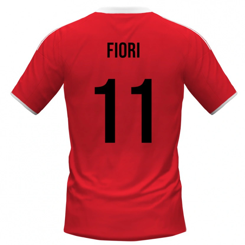 Danxen Women Antonio Fiori #11 Red White Away Jersey 2025/26 T-Shirt