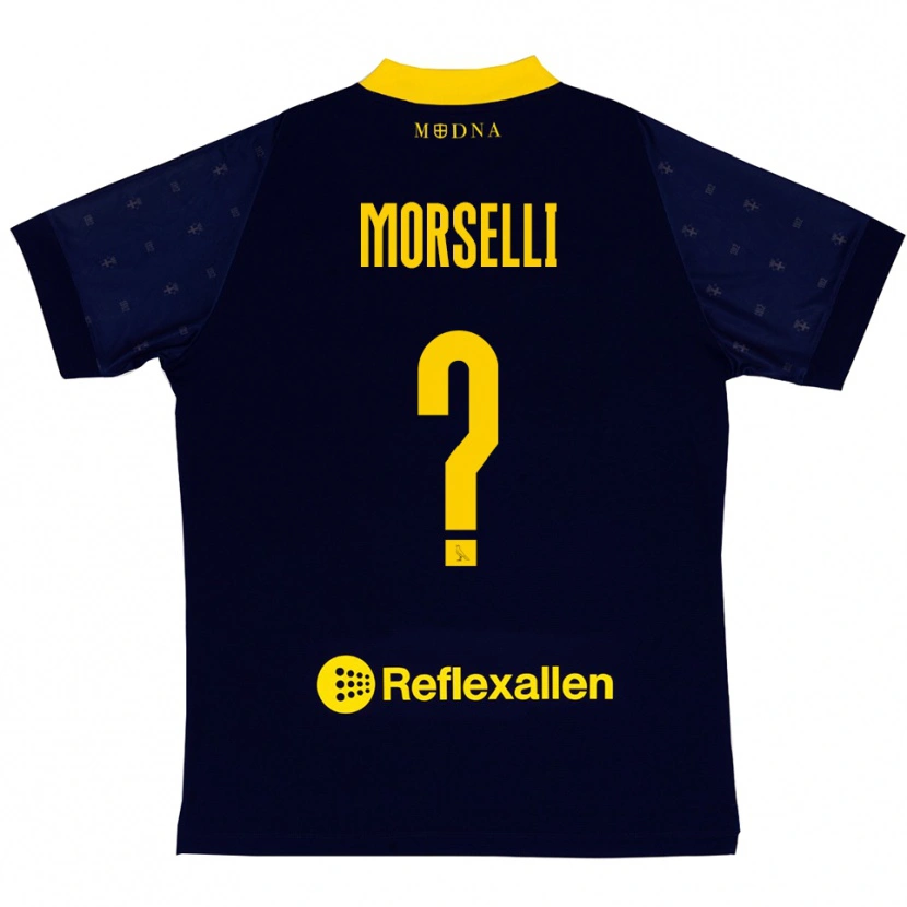 Danxen Women Gabriele Morselli #0 Navy Yellow Away Jersey 2025/26 T-Shirt