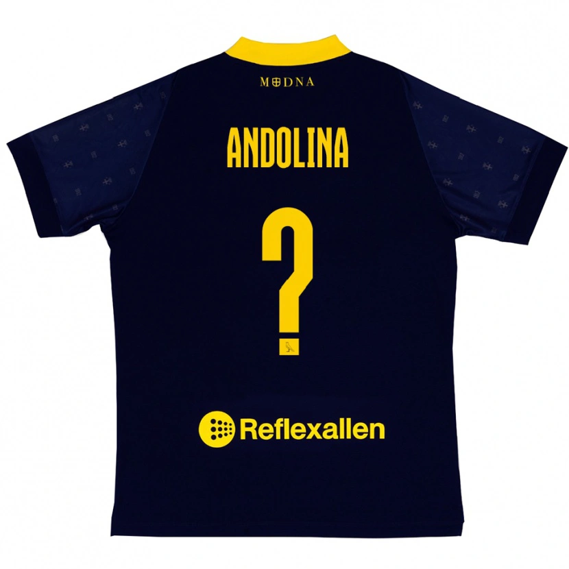 Danxen Women Thomas Andolina #0 Navy Yellow Away Jersey 2025/26 T-Shirt