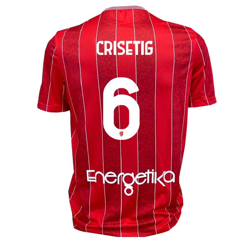 Danxen Women Lorenzo Crisetig #6 Red White Away Jersey 2025/26 T-Shirt