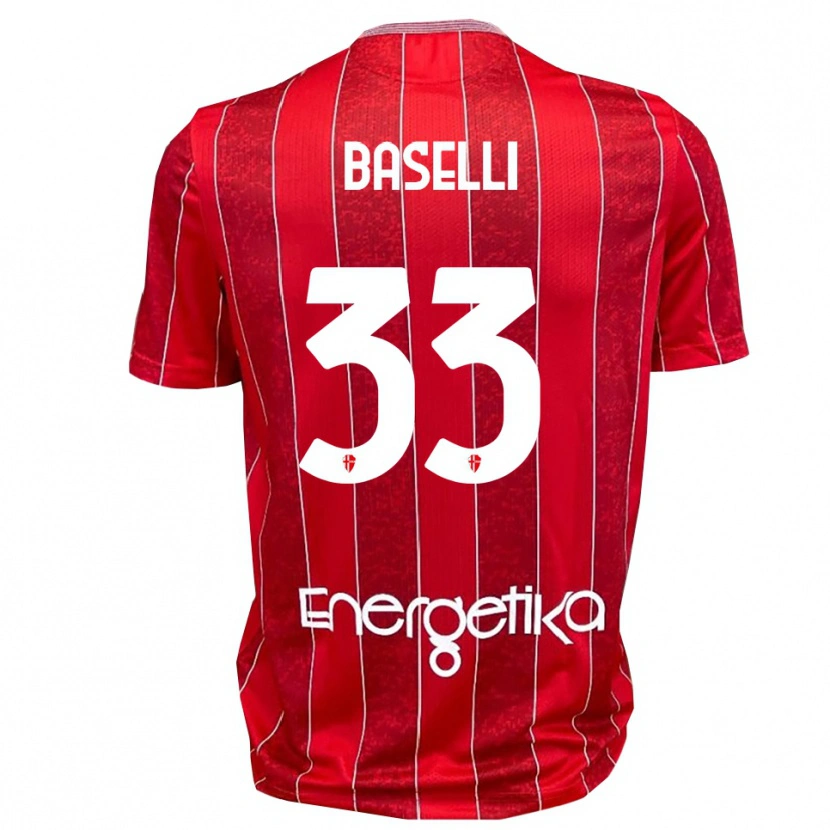 Danxen Women Daniele Baselli #33 Red White Away Jersey 2025/26 T-Shirt