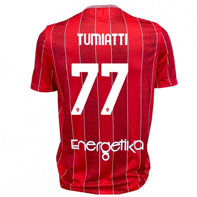 Danxen Women Francesco Tumiatti #77 Red White Away Jersey 2025/26 T-Shirt