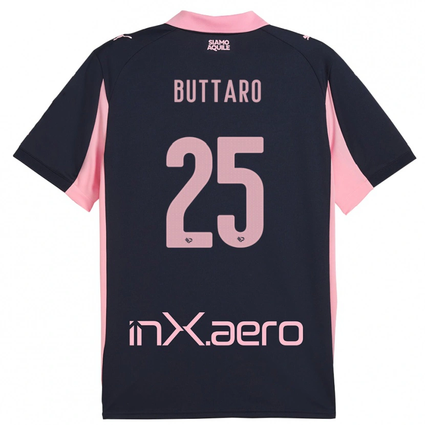 Danxen Women Alessio Buttaro #25 Navy Pink Away Jersey 2025/26 T-Shirt